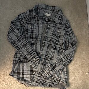 Thread & Supply Charcoal and Ash Plaid Shirt